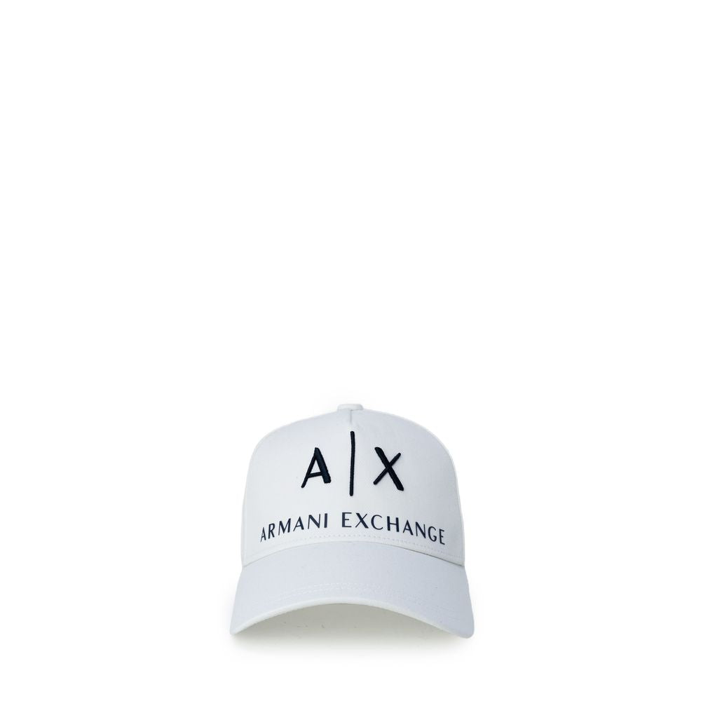 Armani Exchange Cream Cotton Hats &amp; Cap