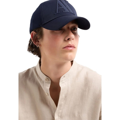 Armani Exchange Blue Polyester Hats &amp; Cap