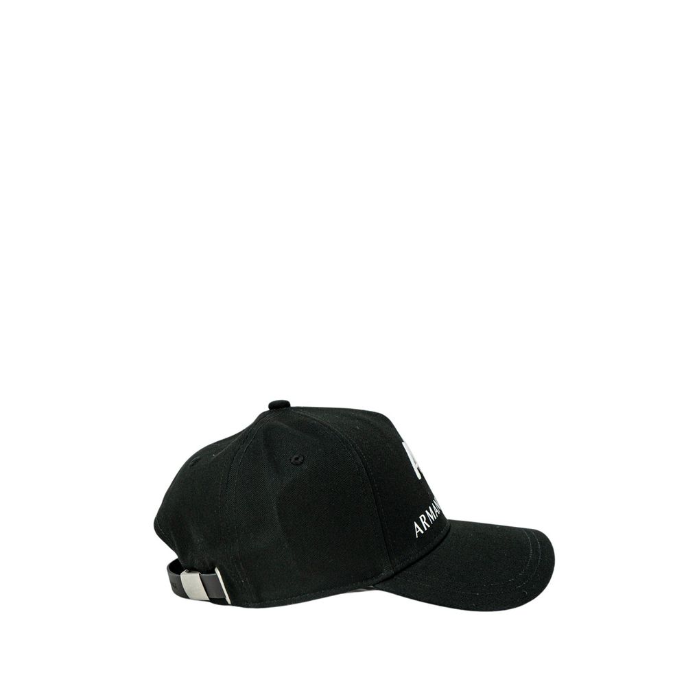 Armani Exchange Black Cotton Hats &amp; Cap