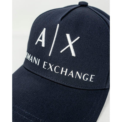 Armani Exchange Blue Cotton Hats &amp; Cap