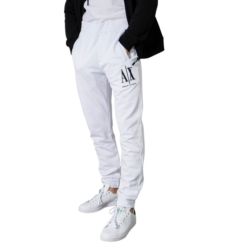 Armani Exchange White Cotton Jeans &amp; Pant