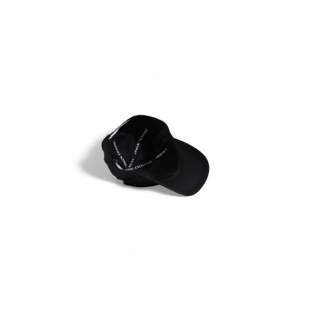 Armani Exchange Black Cotton Hats &amp; Cap