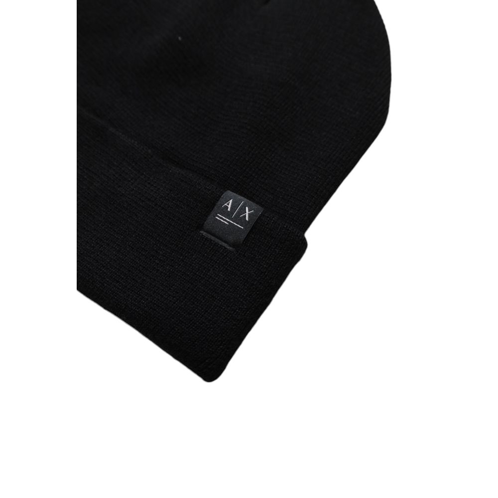 Armani Exchange Black Polyester Hats &amp; Cap