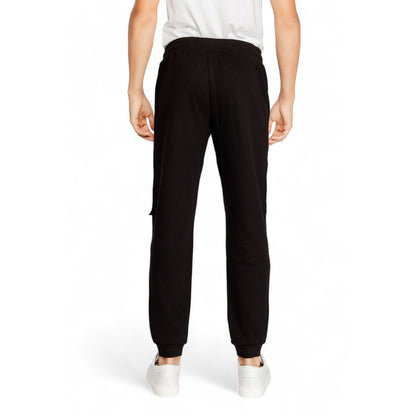 EA7 Emporio Armani Black Cotton Jeans &amp; Pant