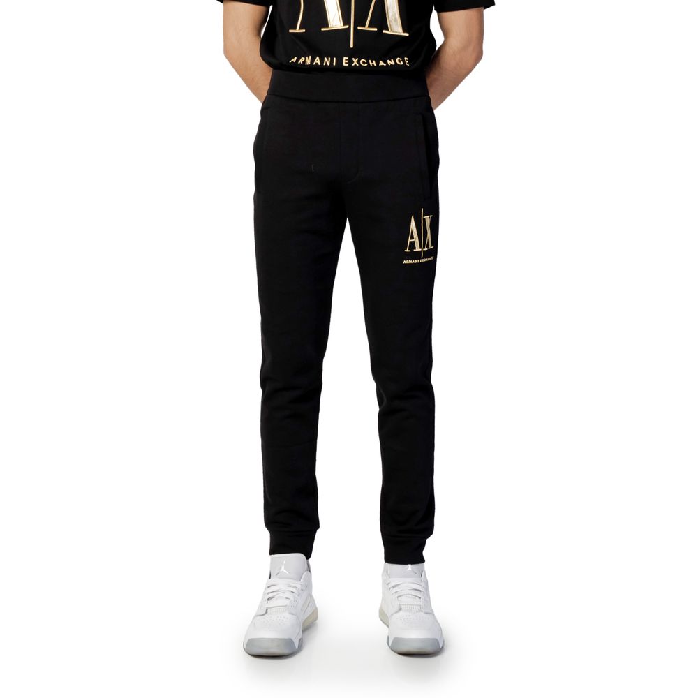 Armani Exchange Black Cotton Jeans &amp; Pant