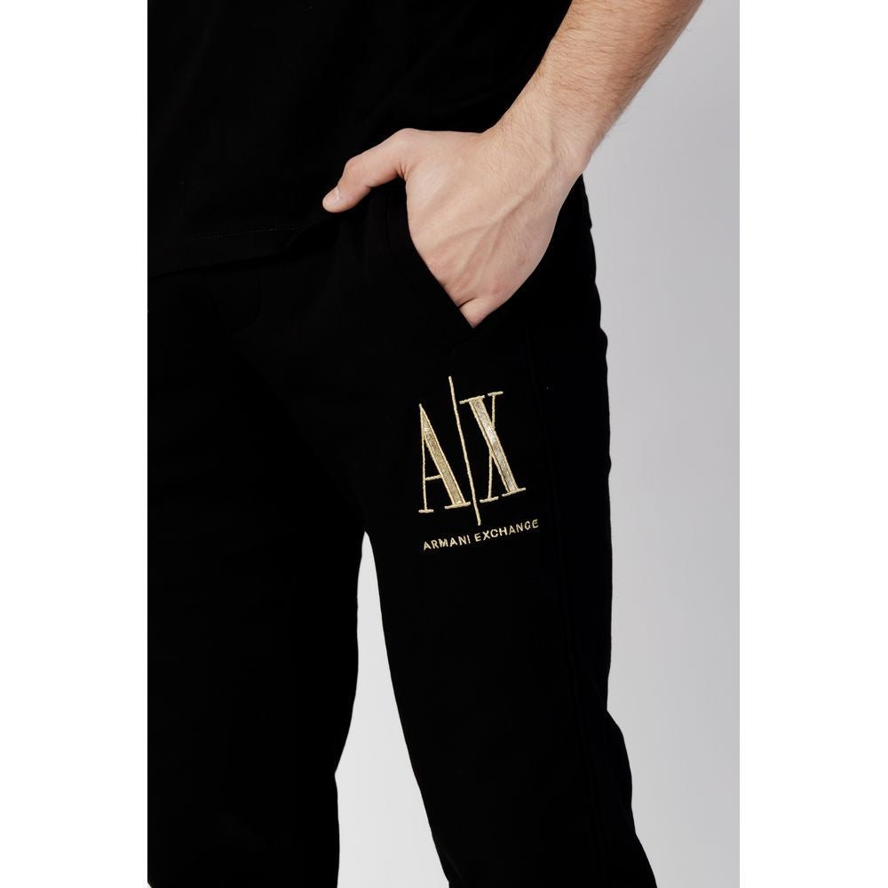 Armani Exchange Black Cotton Jeans &amp; Pant