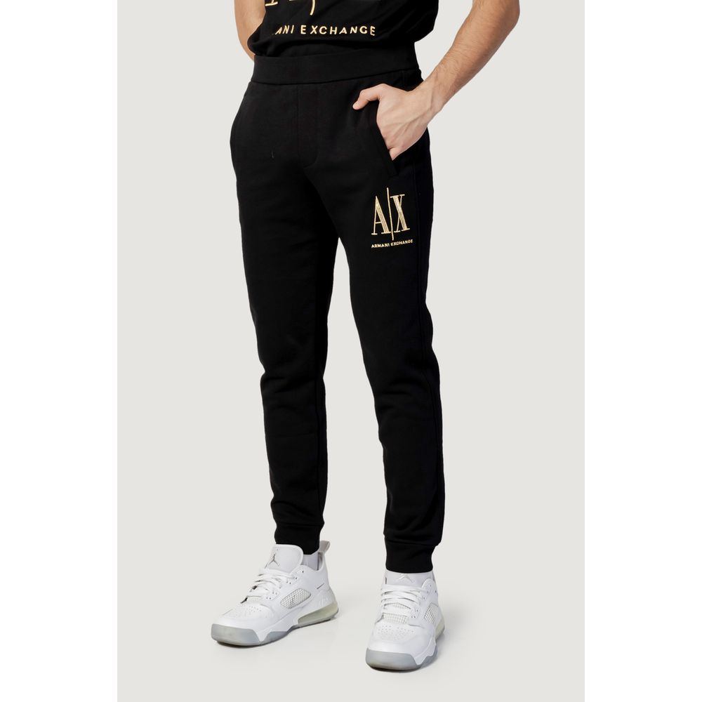 Armani Exchange Black Cotton Jeans &amp; Pant