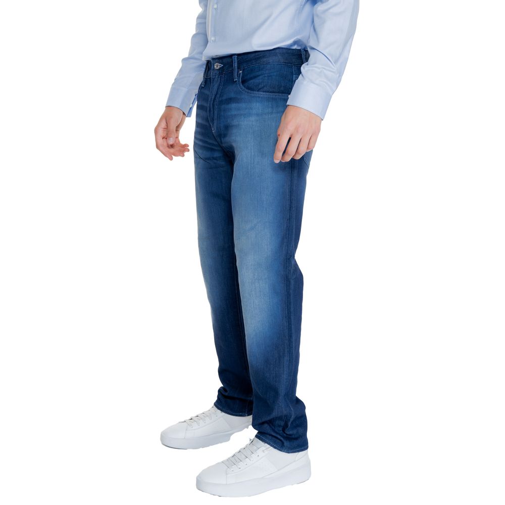 Armani Exchange Blue Cotton Jeans &amp; Pant