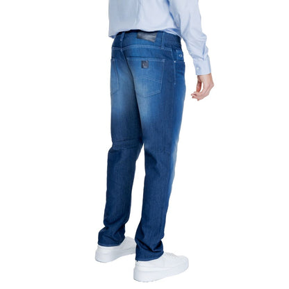 Armani Exchange Blue Cotton Jeans &amp; Pant