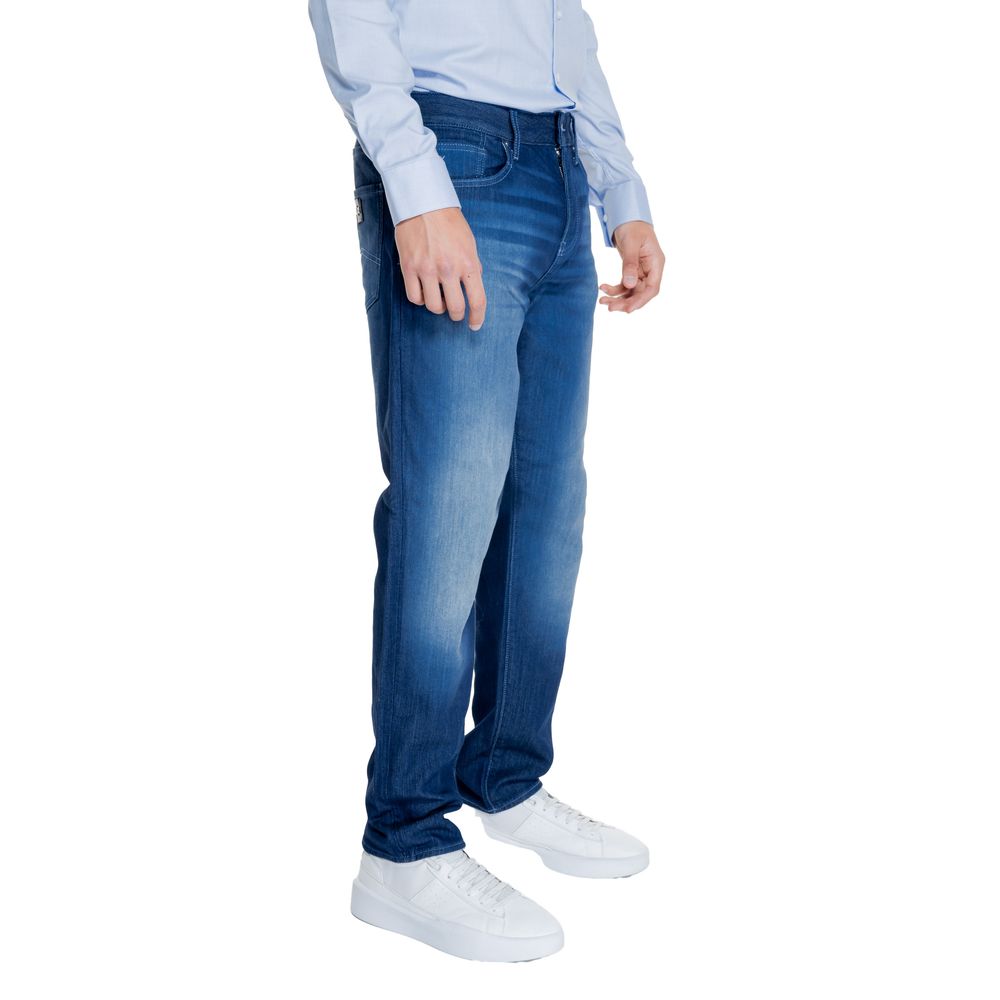 Armani Exchange Blue Cotton Jeans &amp; Pant