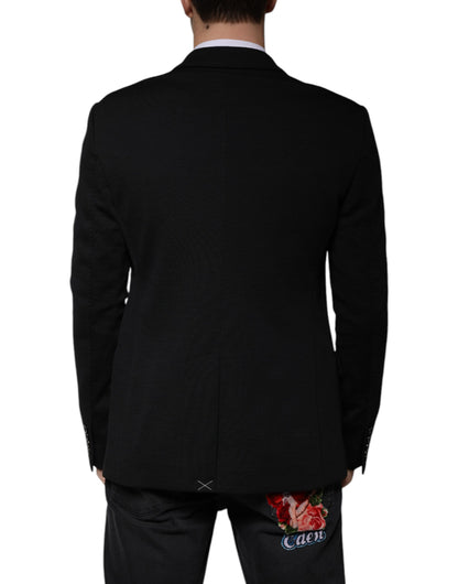 Dolce &amp; Gabbana Black Wool Single Breasted Formal Blazer