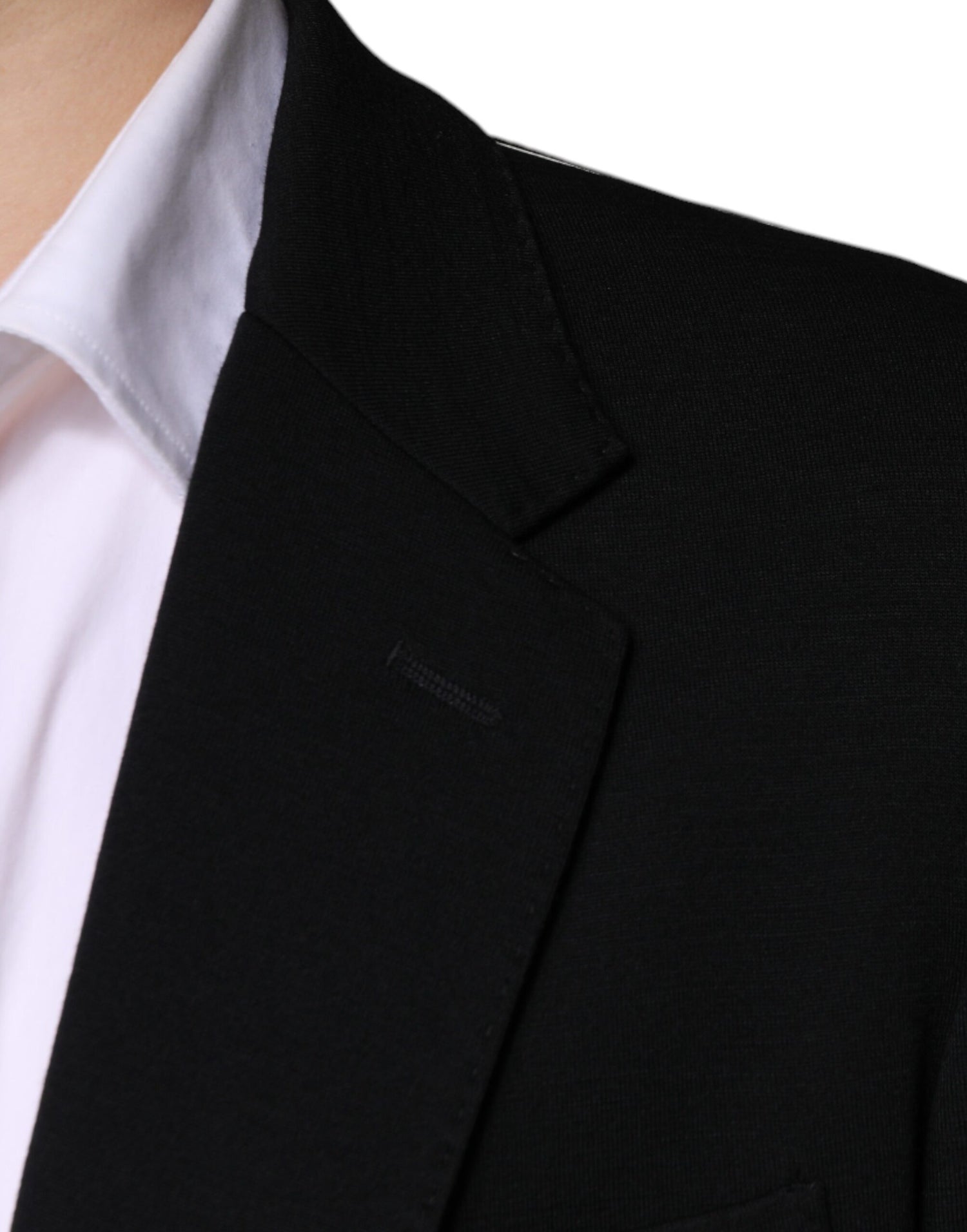 Dolce &amp; Gabbana Black Wool Single Breasted Formal Blazer