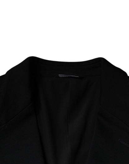 Dolce &amp; Gabbana Black Wool Single Breasted Formal Blazer