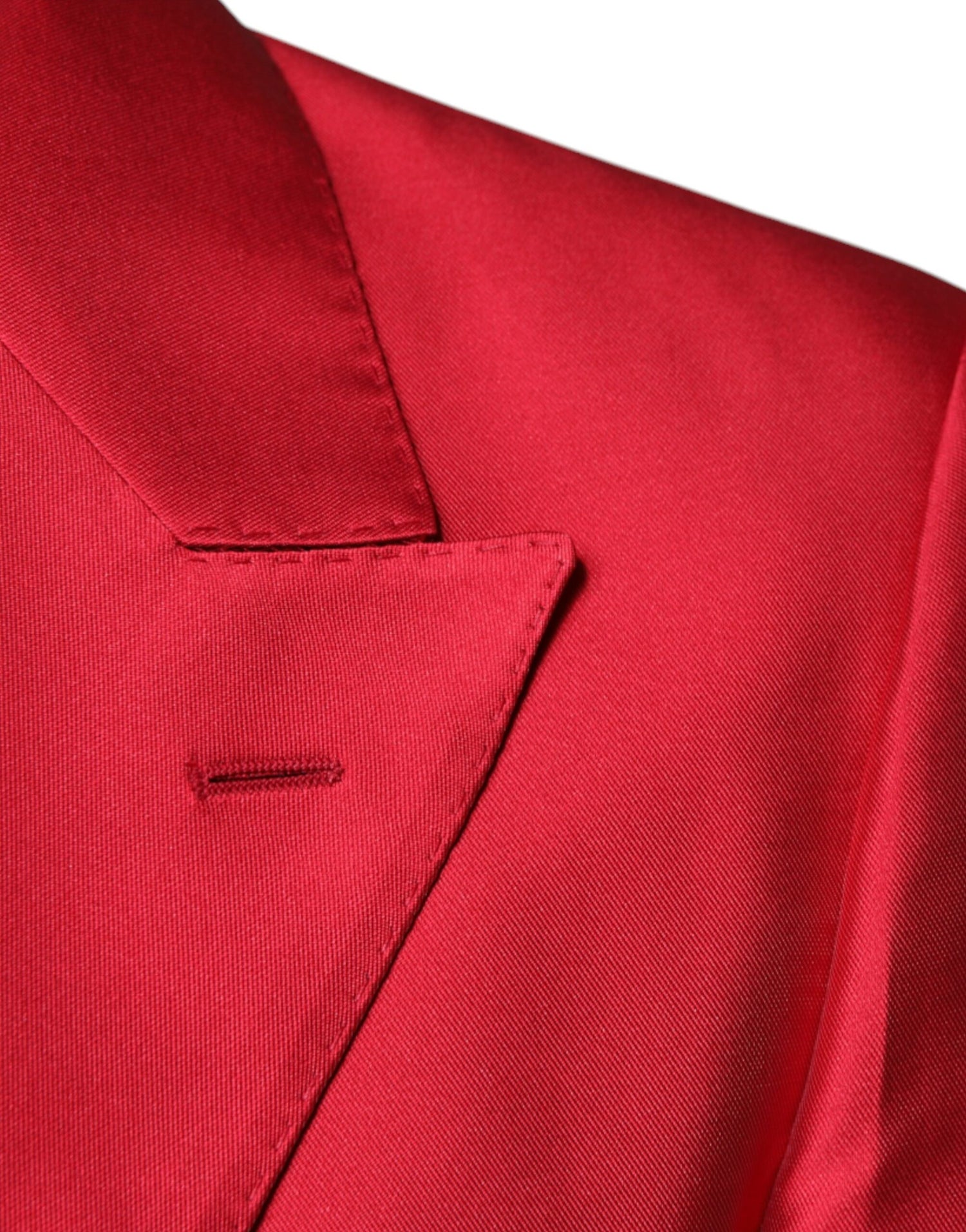 Dolce &amp; Gabbana Red Polyester Single Breasted Formal Suit