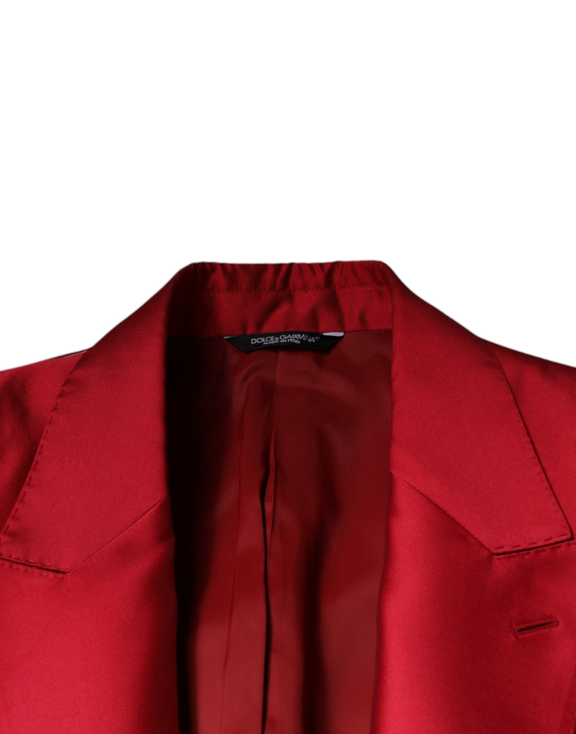 Dolce &amp; Gabbana Red Polyester Single Breasted Formal Suit