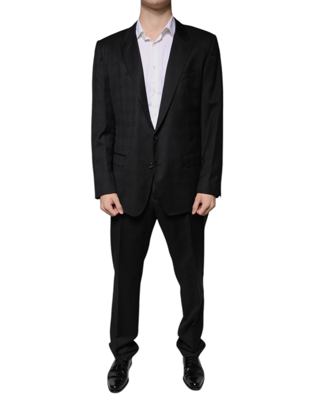 Dolce &amp; Gabbana Black Wool Single Breasted Formal Suit