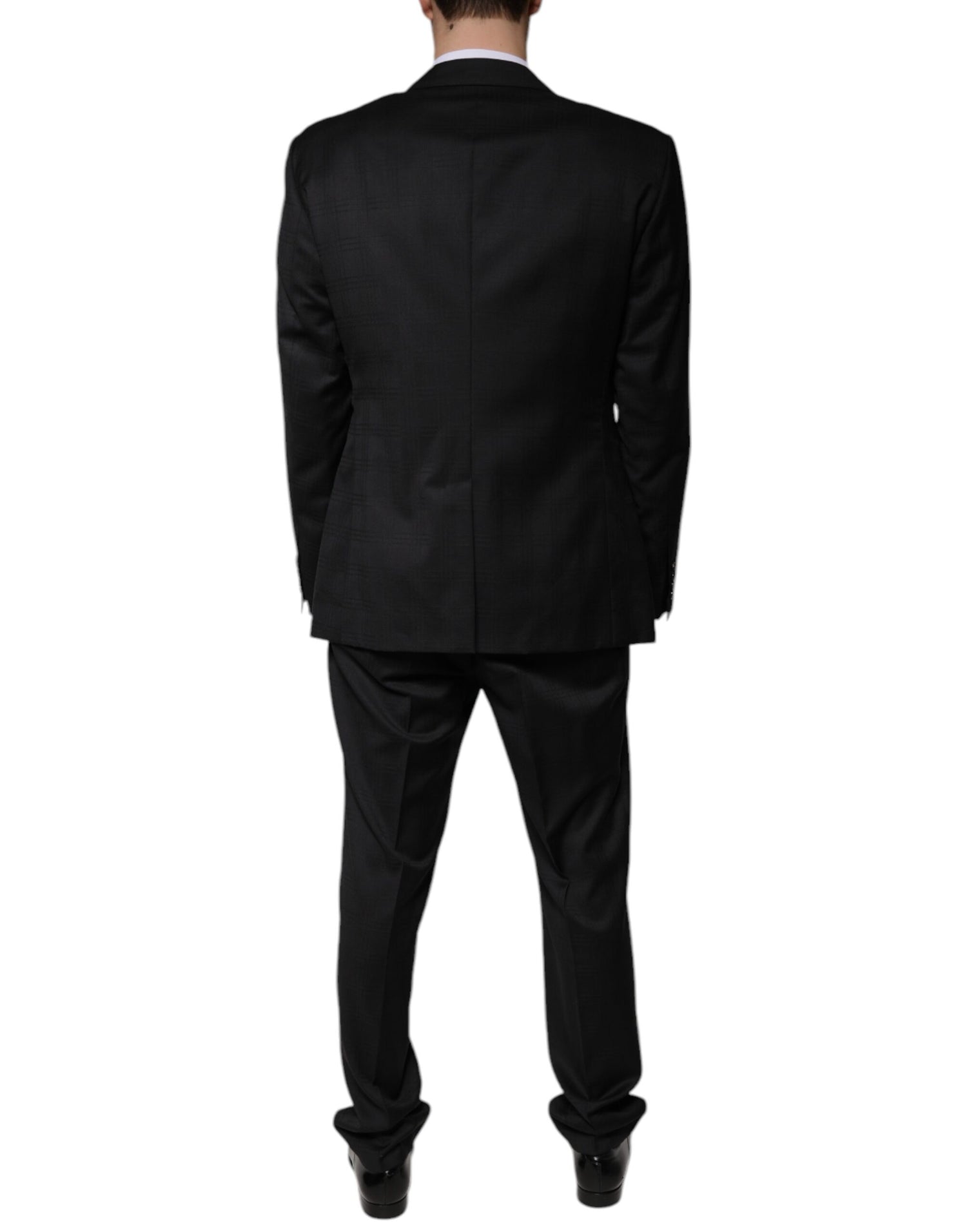 Dolce &amp; Gabbana Black Wool Single Breasted Formal Suit