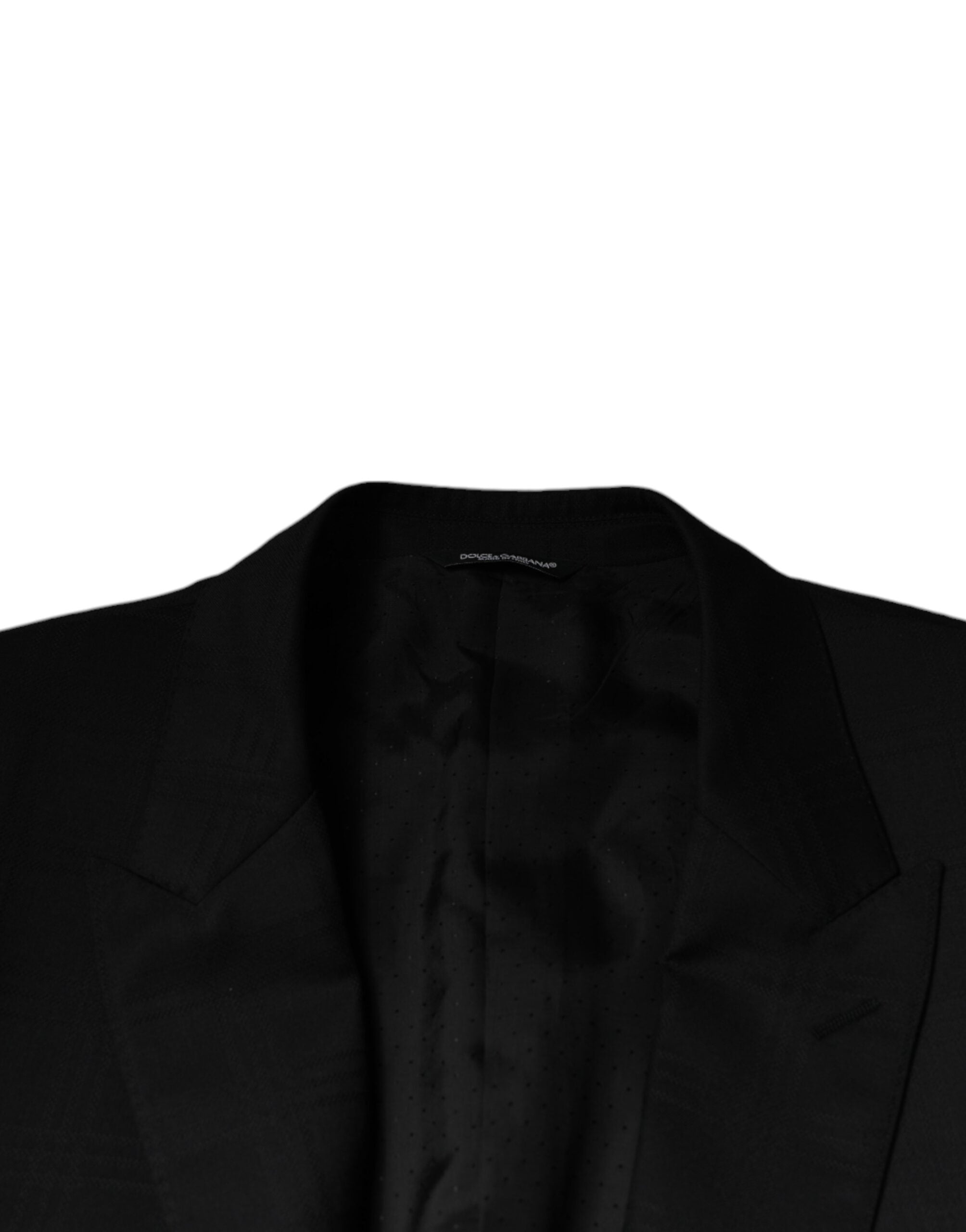 Dolce &amp; Gabbana Black Wool Single Breasted Formal Suit