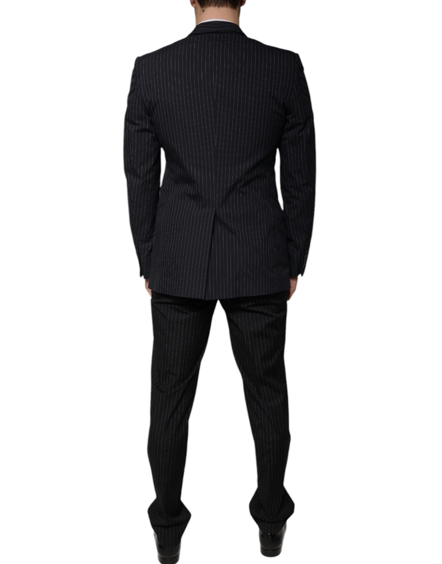 Dolce &amp; Gabbana Black Stripe Single Breasted Formal Suit