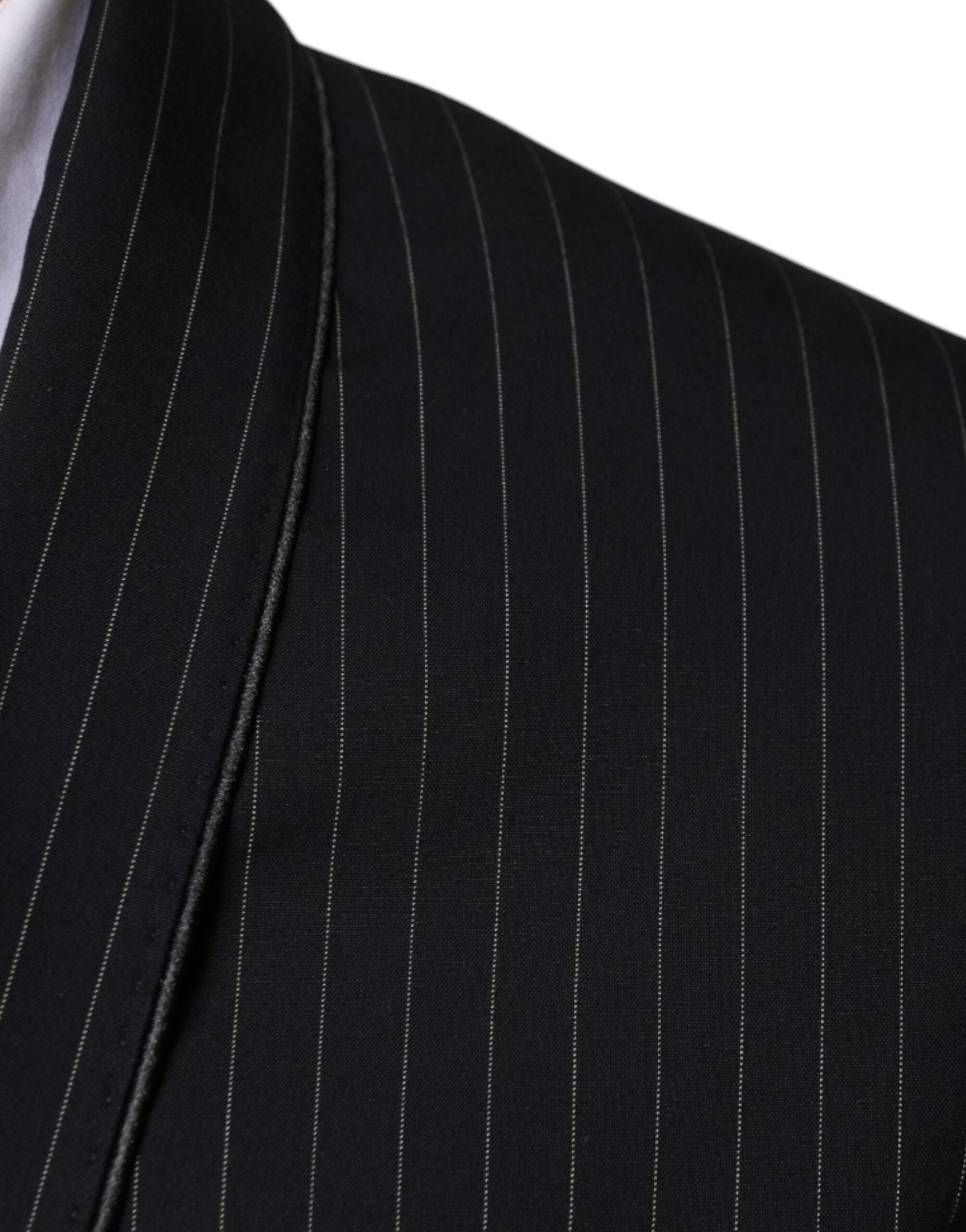 Dolce &amp; Gabbana Black Stripe Single Breasted Formal Suit