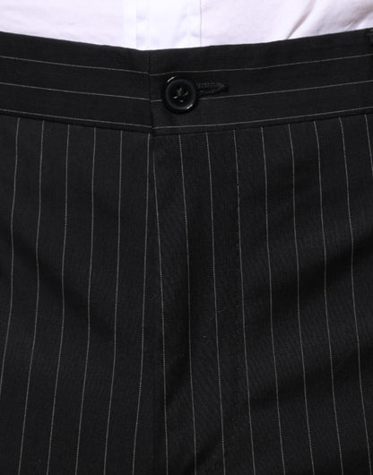 Dolce &amp; Gabbana Black Stripe Single Breasted Formal Suit