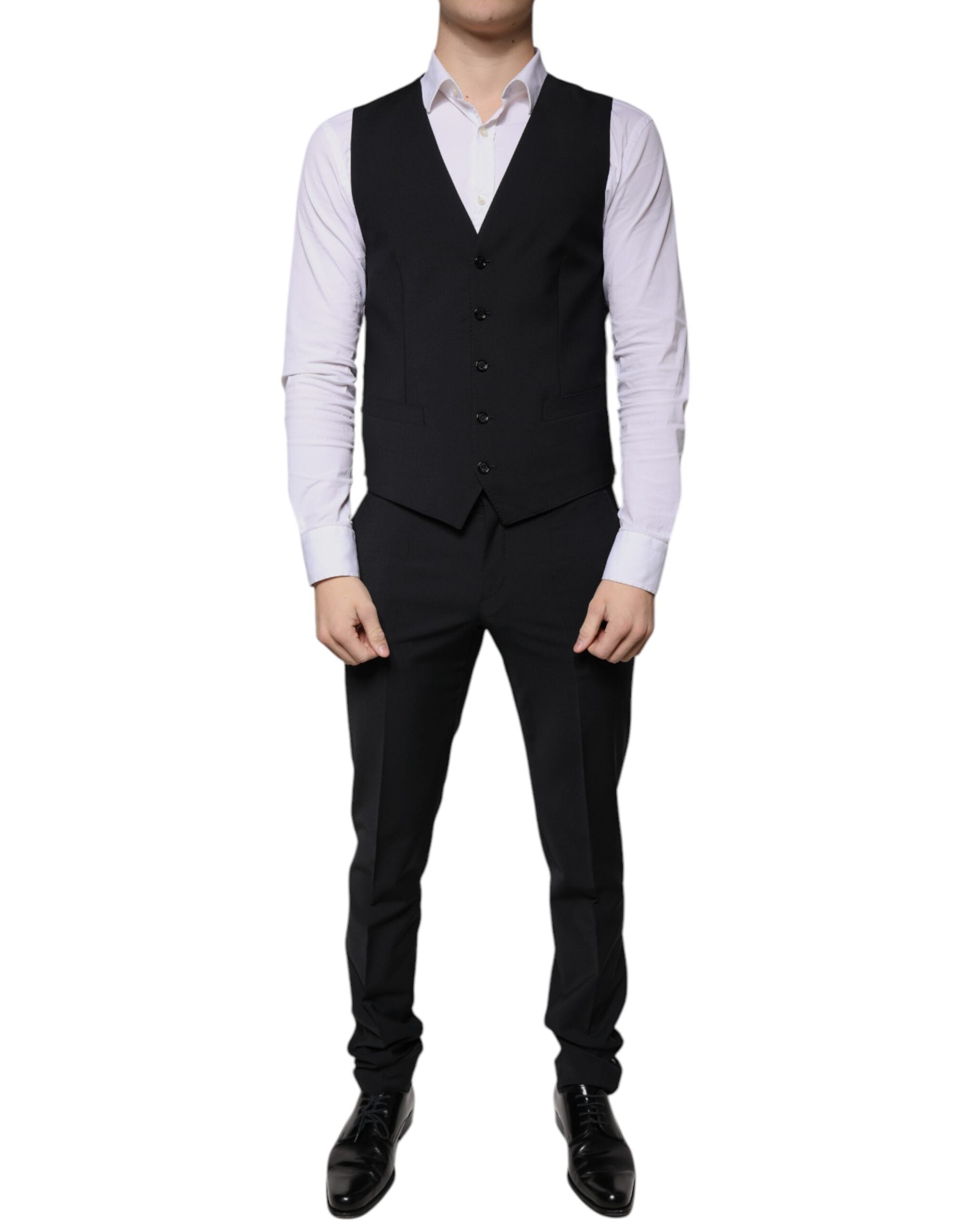 Dolce &amp; Gabbana Black Wool MARTINI Formal 3 Piece Suit