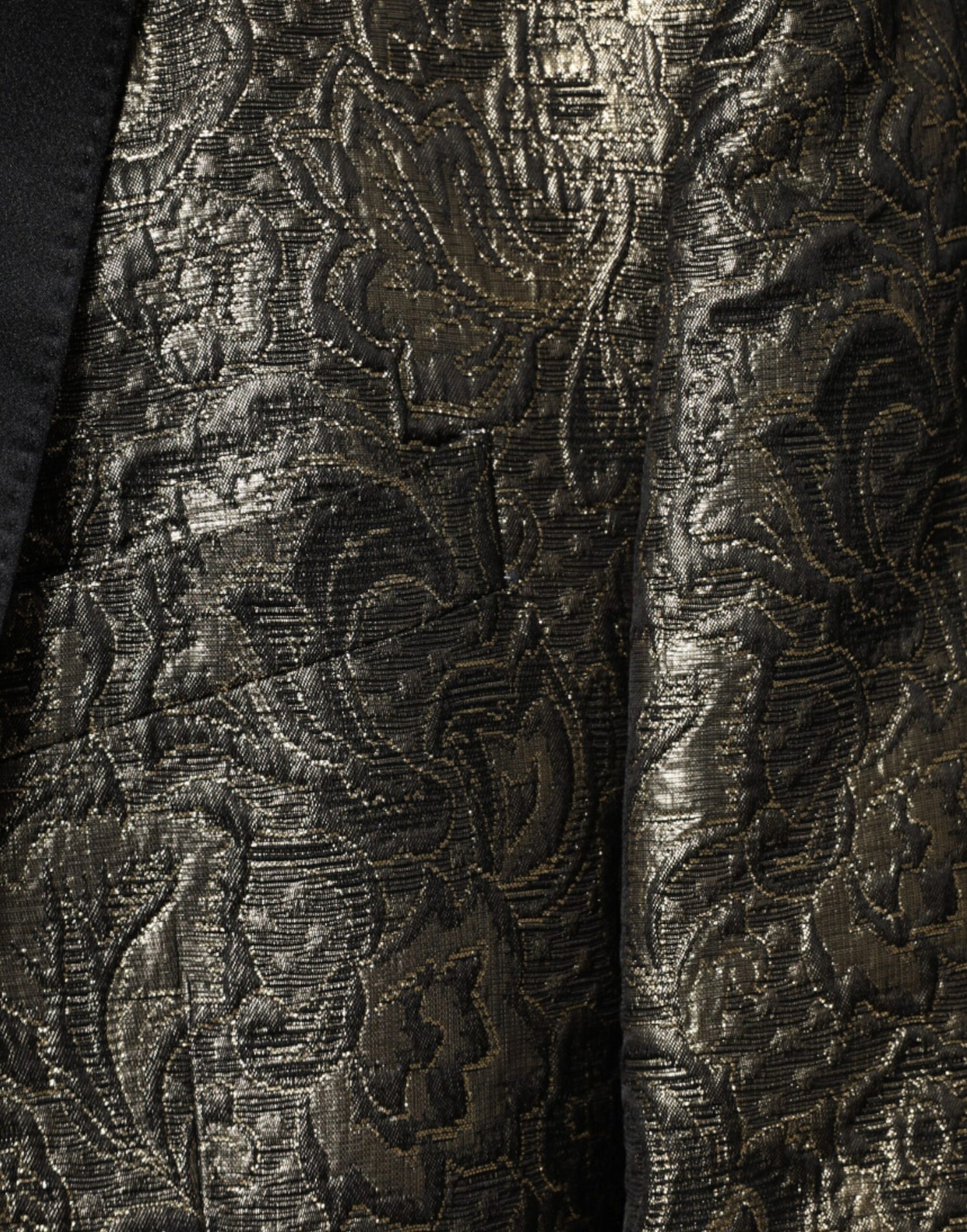 Dolce &amp; Gabbana Gold SICILIA Jacquard Single Breasted Coat Blazer