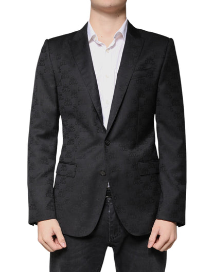 Dolce &amp; Gabbana Black Wool Single Breasted Formal Blazer