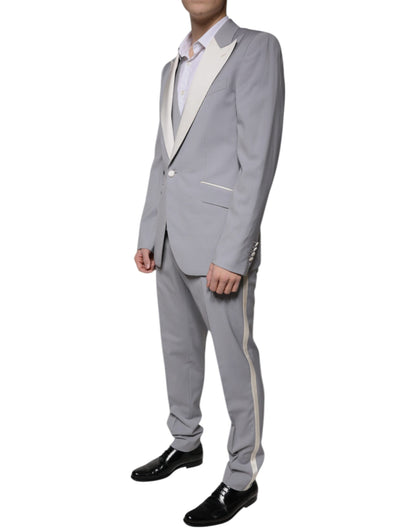 Dolce &amp; Gabbana Gray Wool 3 Piece Slim Fit Formal Suit