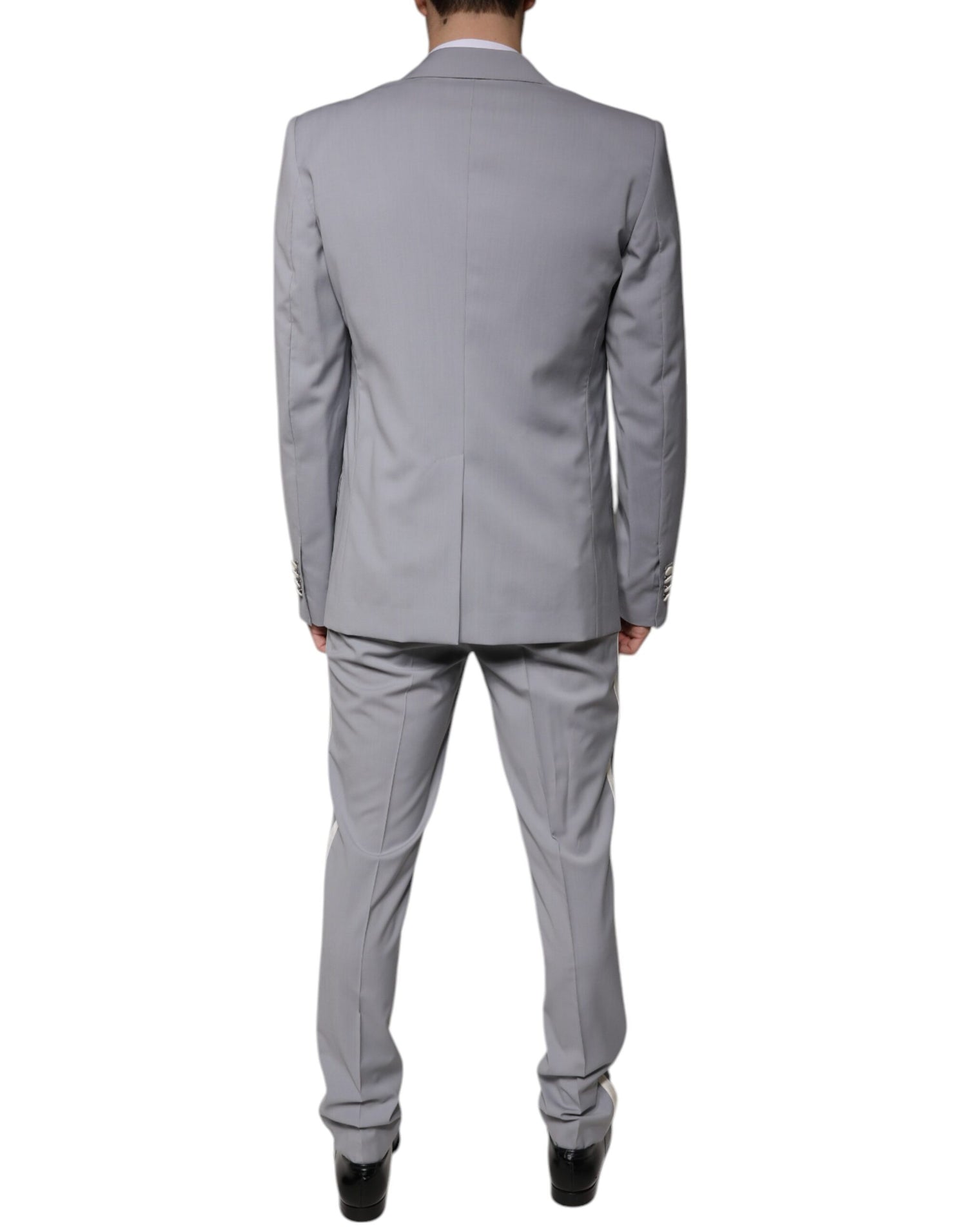 Dolce &amp; Gabbana Gray Wool 3 Piece Slim Fit Formal Suit