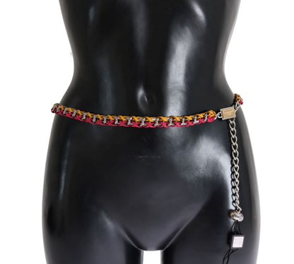 Dolce &amp; Gabbana Elegant Multicolor Crystal-Embellished Belt