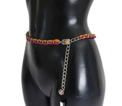 Dolce &amp; Gabbana Elegant Multicolor Crystal-Embellished Belt