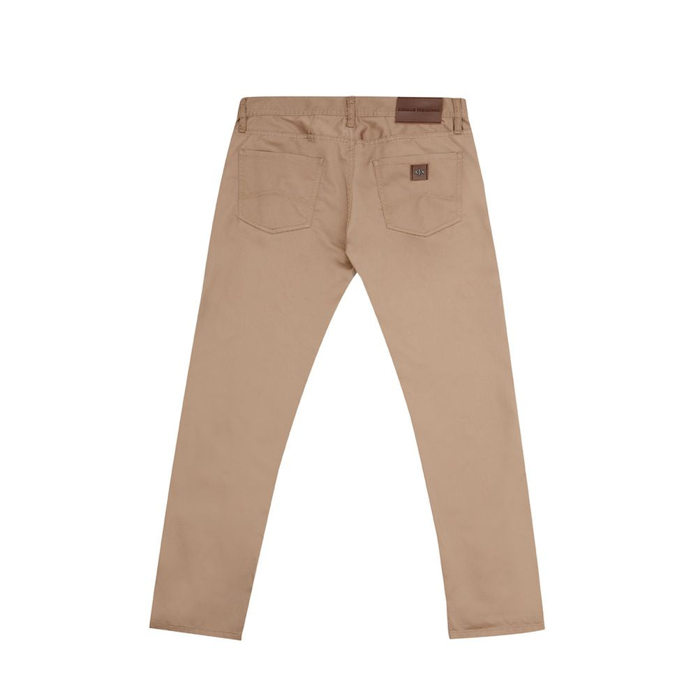 Armani Exchange Brown Cotton Jeans &amp; Pant