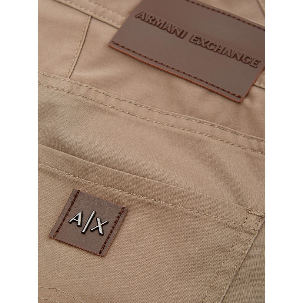 Armani Exchange Brown Cotton Jeans &amp; Pant