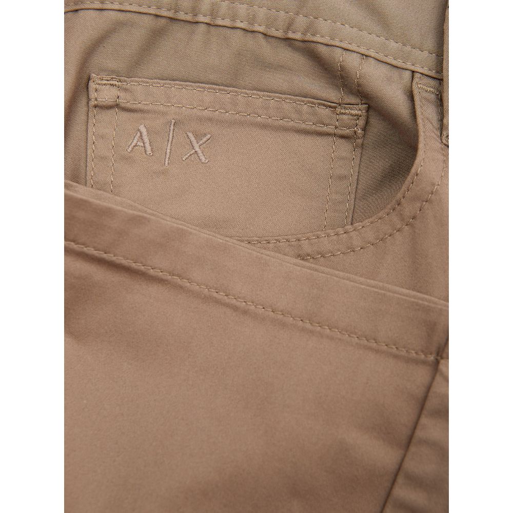 Armani Exchange Brown Cotton Jeans &amp; Pant