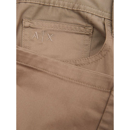 Armani Exchange Brown Cotton Jeans &amp; Pant