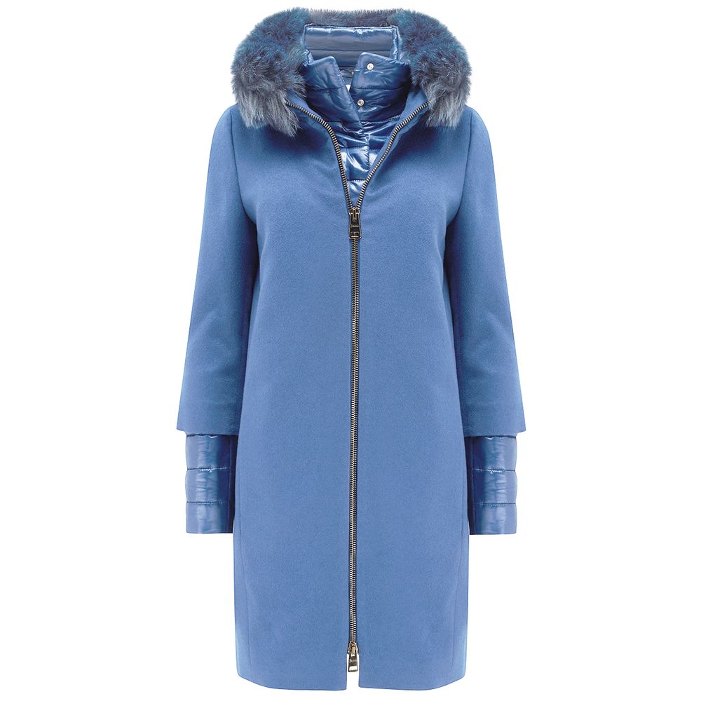 Herno Light Blue Cashmere Jackets &amp; Coat