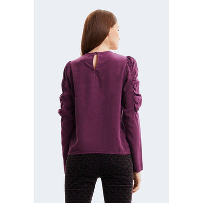 Desigual Purple Tencel Tops &amp; T-Shirt