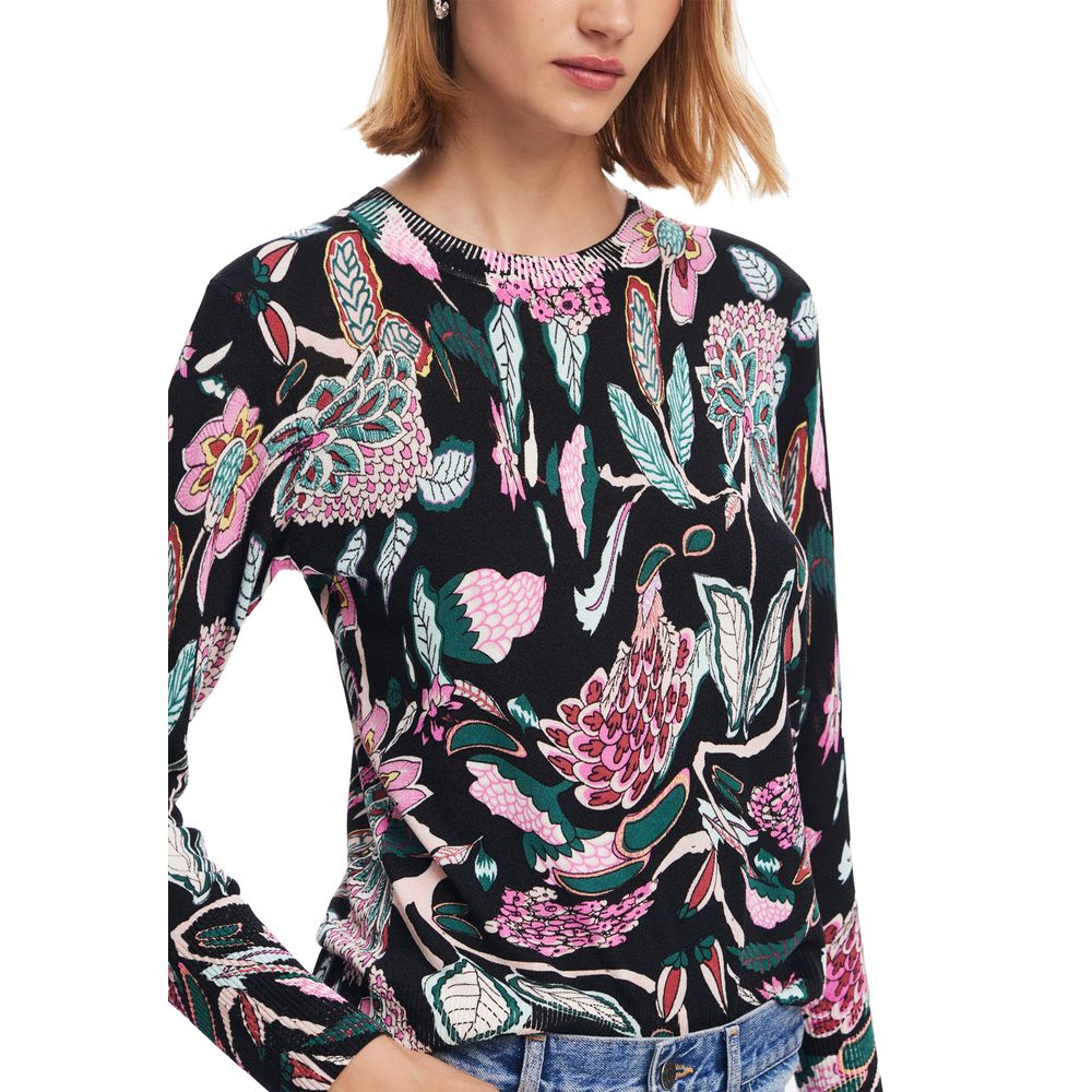 Desigual Black Viscose Tops &amp; T-Shirt