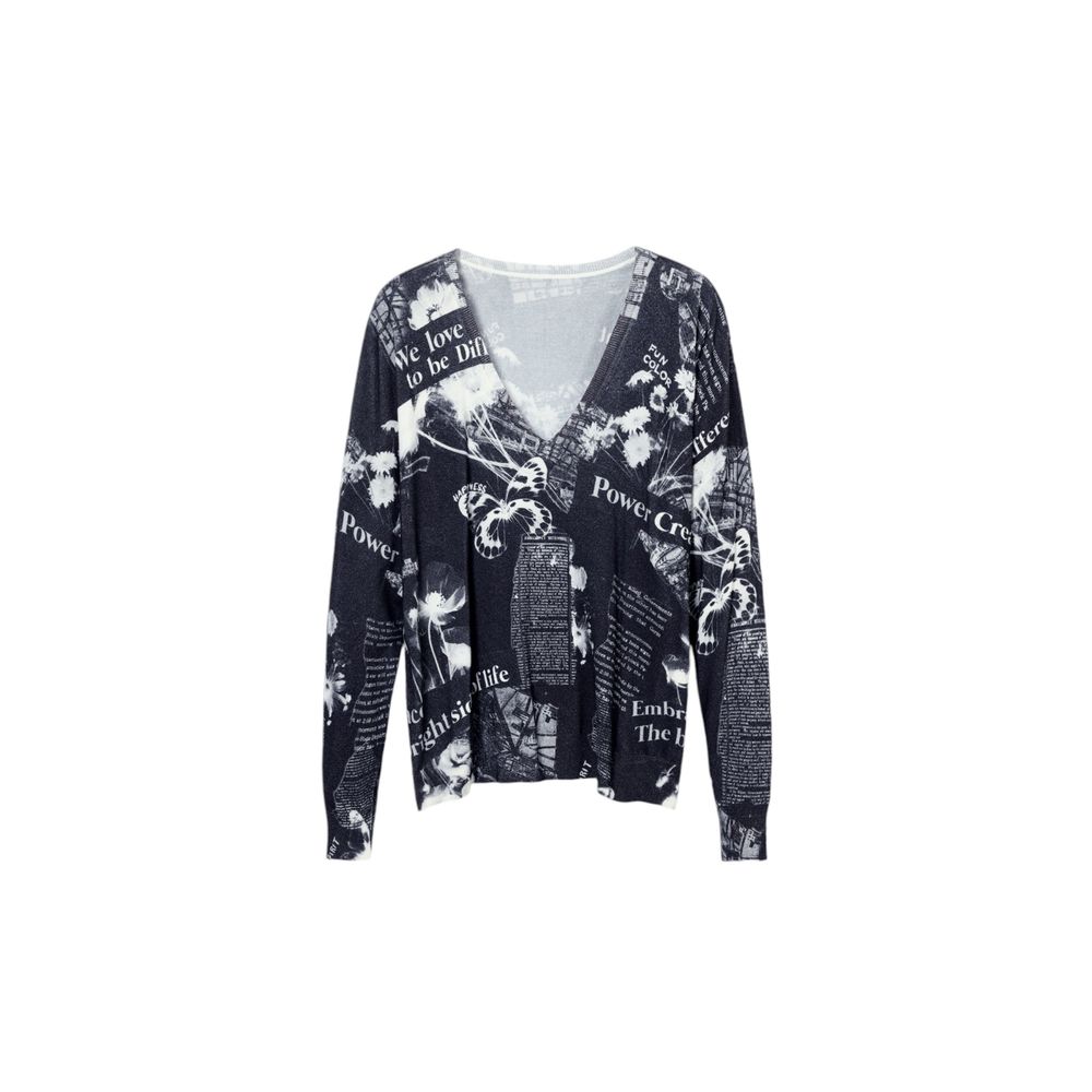 Desigual Black Viscose Tops &amp; T-Shirt