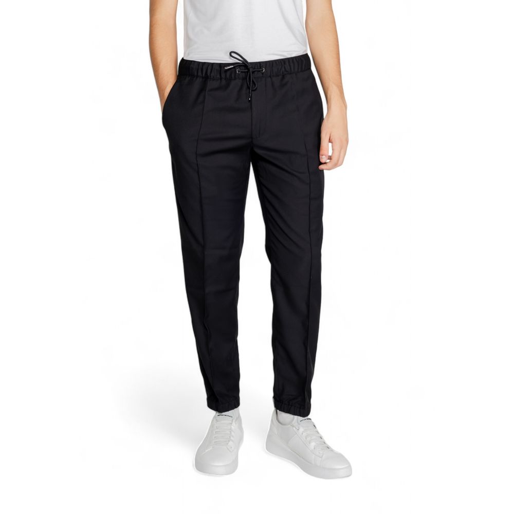 Armani Exchange Black Polyester Jeans &amp; Pant