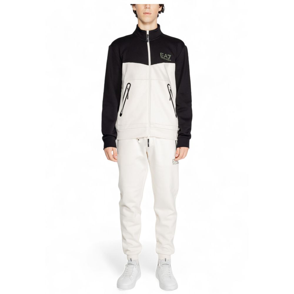 EA7 Emporio Armani Cream Cotton Sweatsuit