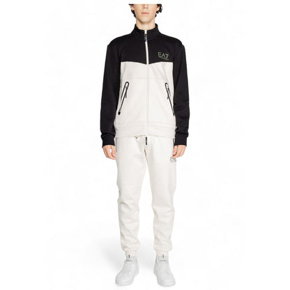 EA7 Emporio Armani Cream Cotton Sweatsuit