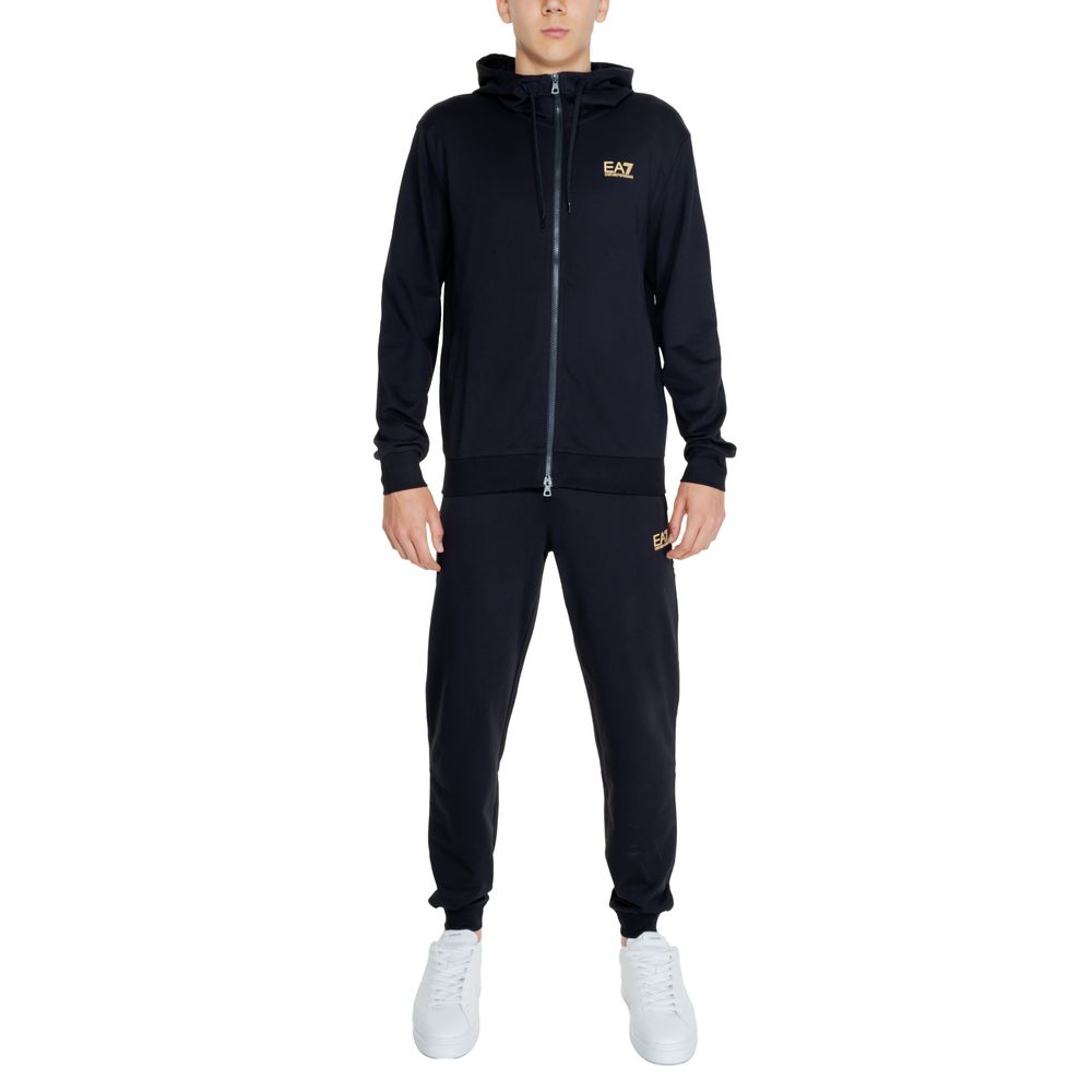 EA7 Emporio Armani Black Cotton Sweatsuit