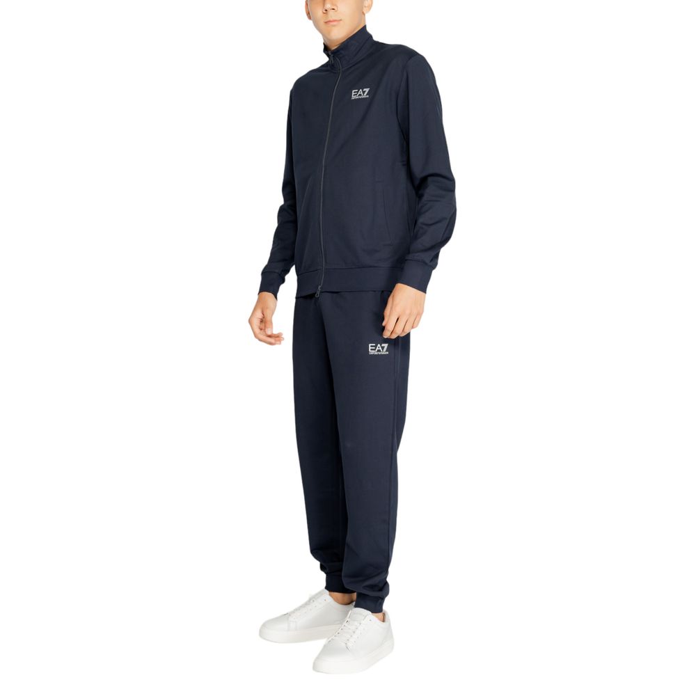 EA7 Emporio Armani Blue Cotton Sweatsuit