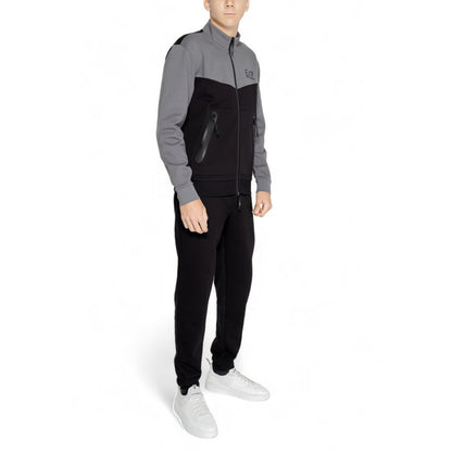 EA7 Emporio Armani Black Cotton Sweatsuit