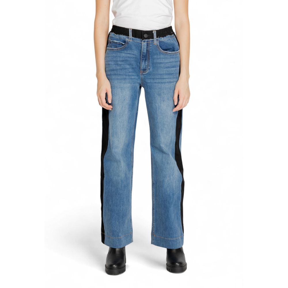 Desigual Blue Cotton Jeans &amp; Pant