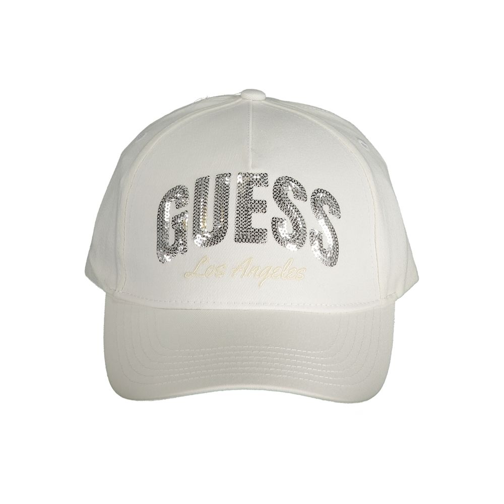 Guess Jeans White Cotton Hat