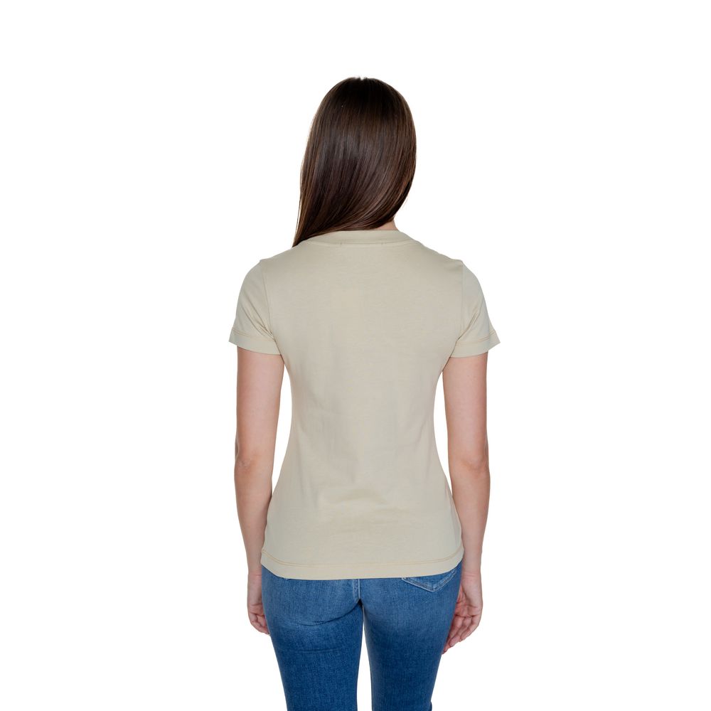 Calvin Klein Jeans Beige Cotton Rigenerato Tops &amp; T-Shirt