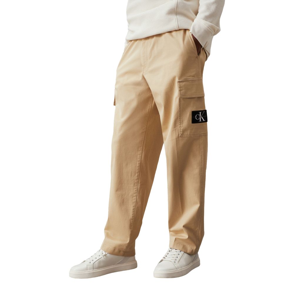 Calvin Klein Jeans Beige Cotton Rigenerato Jeans &amp; Pant